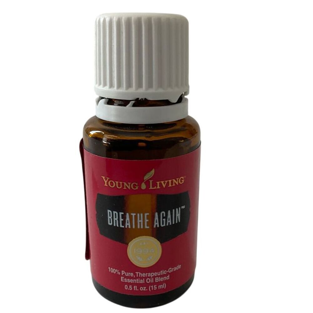 Young Living Breathe Again‎ Essential Oil Blend Opened 3/4 Full